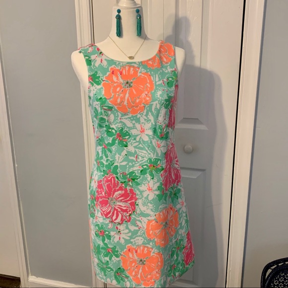 Lilly Pulitzer Sleeveless Floral Shift Dress Small - Picture 2 of 6